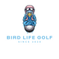 "Bird Life Golf"  Graphic logo Tee Shirt