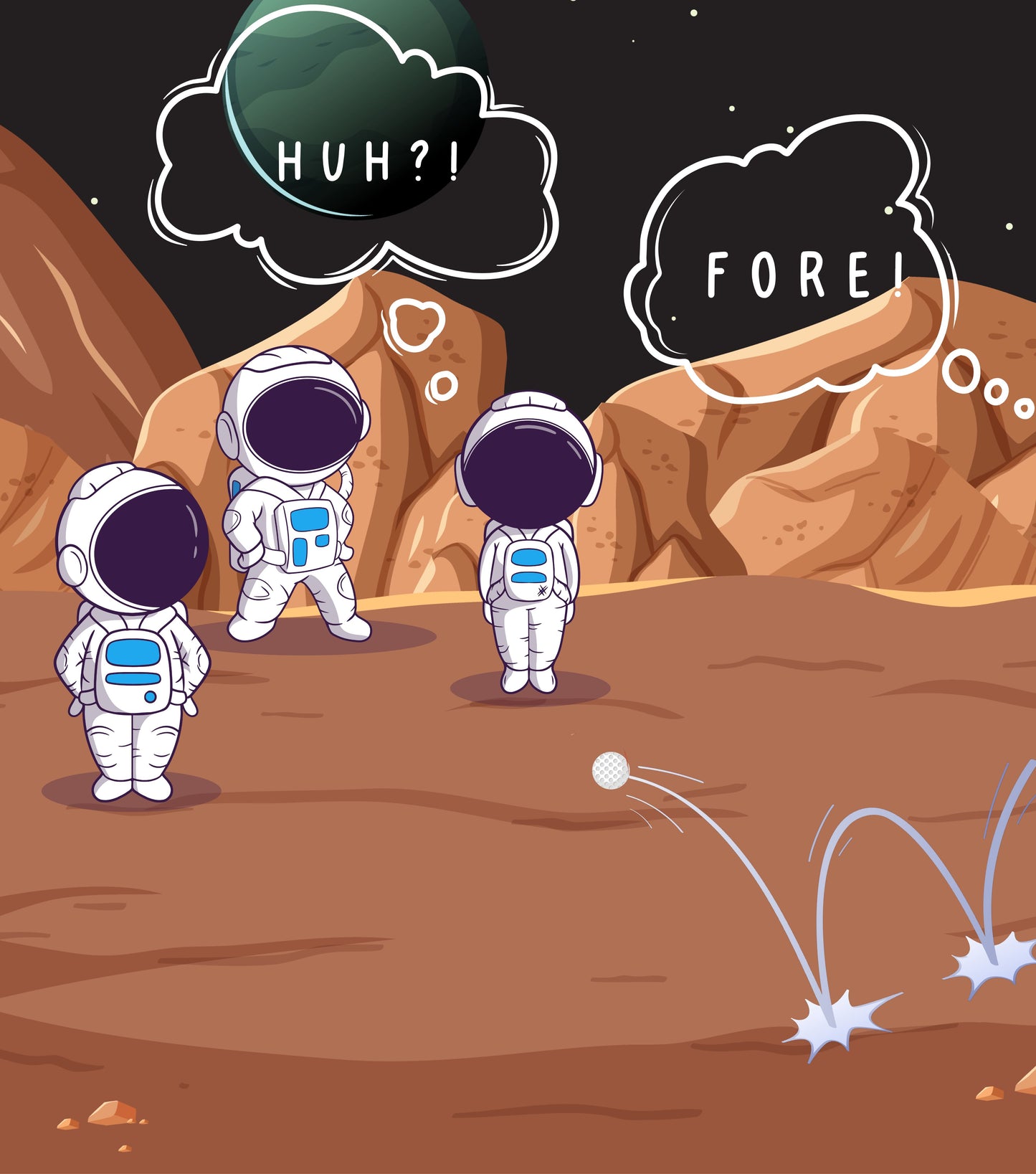 Space Golf Adventure: Tee Off on Mars!