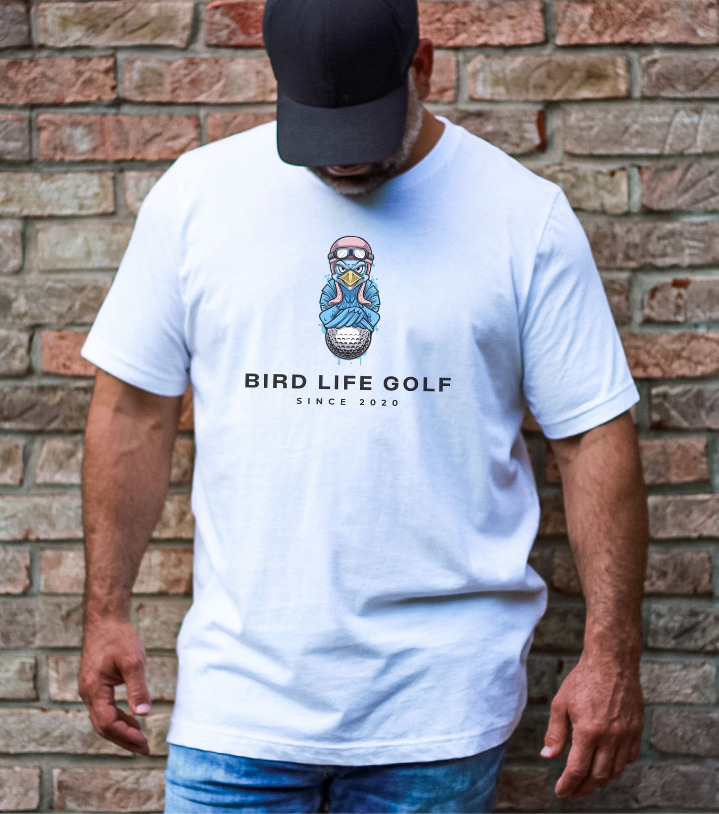 "Bird Life Golf"  Graphic logo Tee Shirt